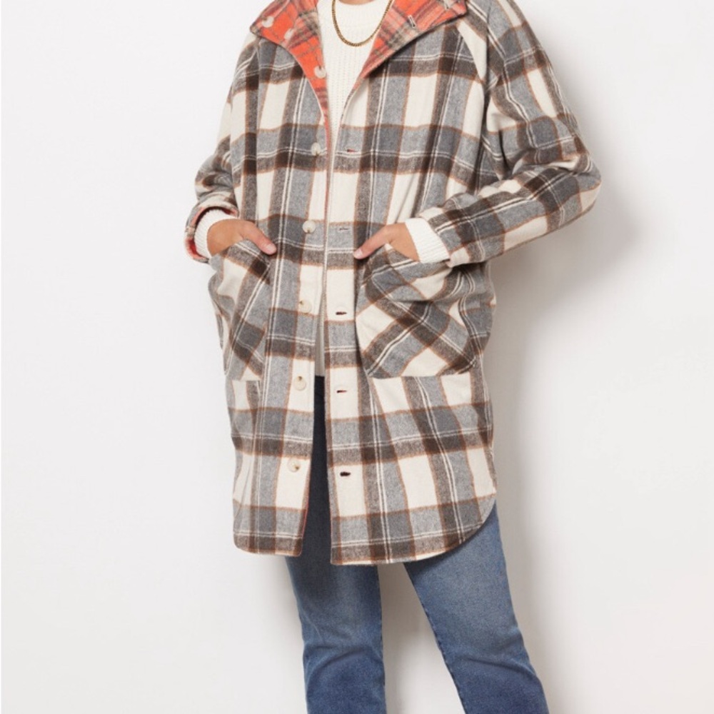 Blank NYC plaid jacket REVERSIBLE